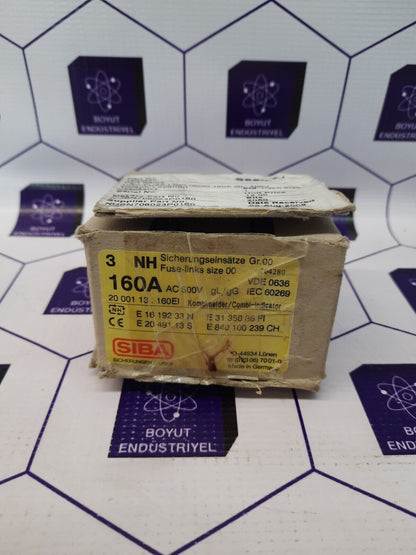 SIBA NH00 160A 500V 120kA Fuse Links