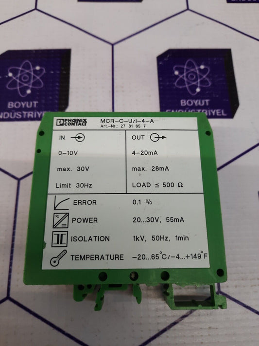 PHOENİX CONTACT MCR-C-U/I-4-A(Art Nr:2781657) Isolated Sıgnal Converter