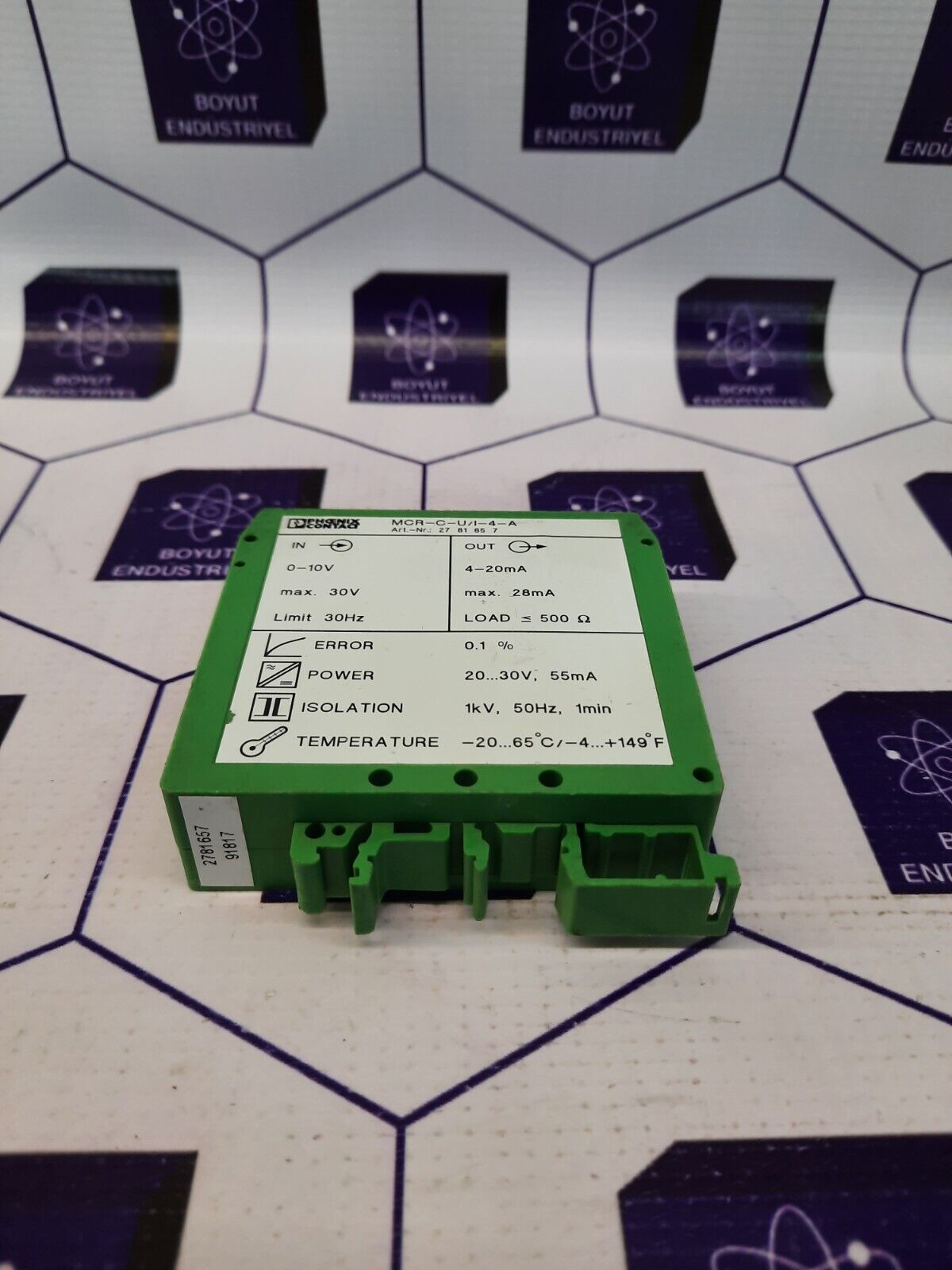 PHOENİX CONTACT MCR-C-U/I-4-A(Art Nr:2781657) Isolated Sıgnal Converter