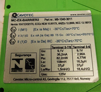 CAVOTEC M9-1040-3011 MC-EX BARRIER