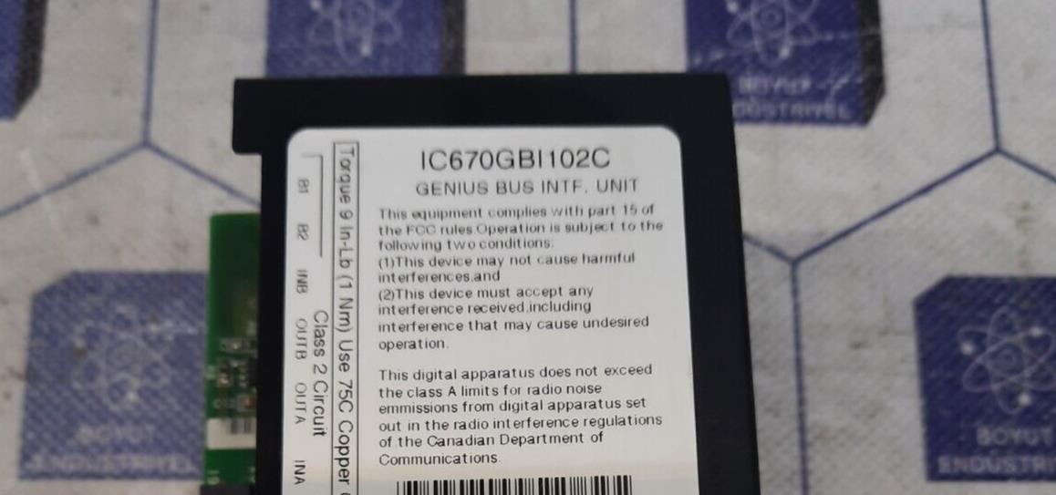 GE FANUC IC670GBI102C GENIUS BUS INTARFACE UNIT