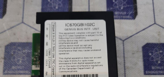 GE FANUC IC670GBI102C GENIUS BUS INTARFACE UNIT