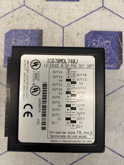 GE FANUC IC670MDL740J Field Control bus Interface 16PT 24VDC 0.5A