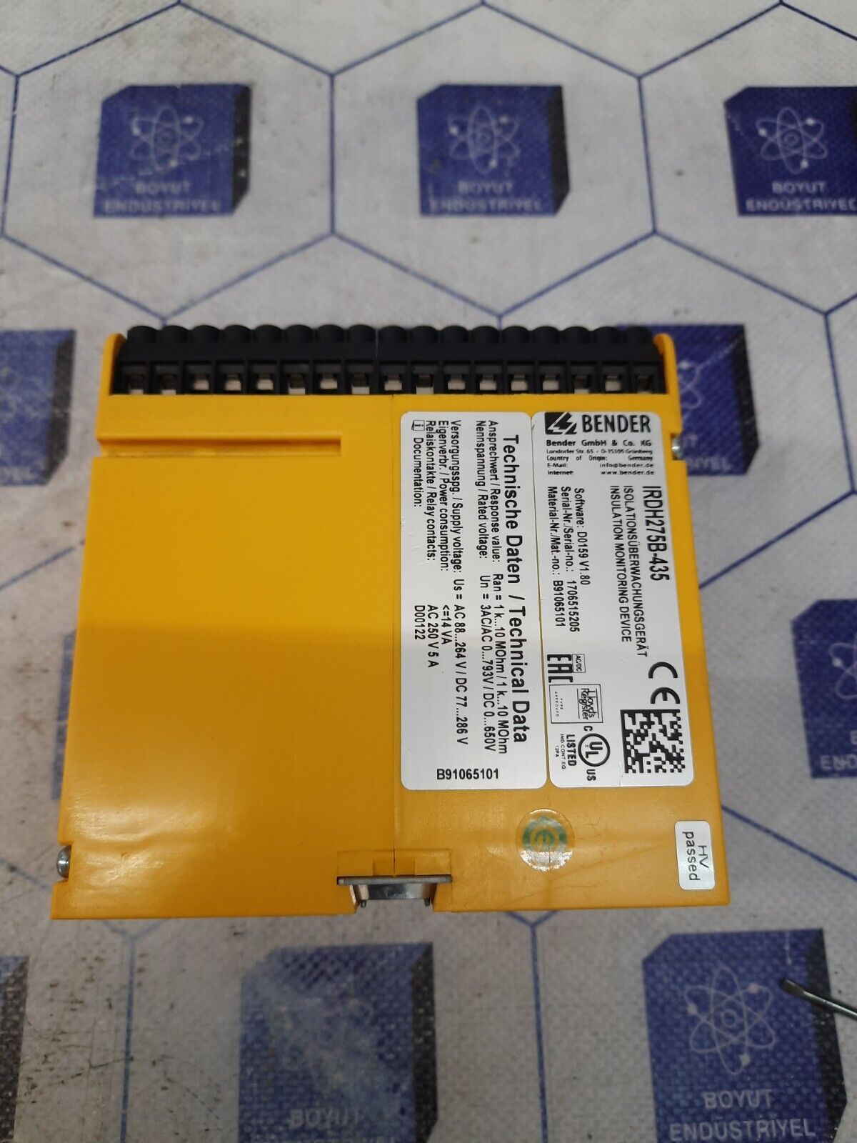 BENDER IRDH275B-435 INSULATION MONITORING DEVICE