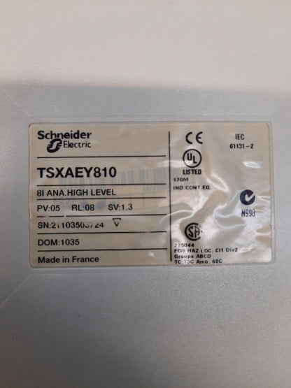 SCHNEIDER ELECTRIC TSXAEY810 8I Analog High Level Input Module