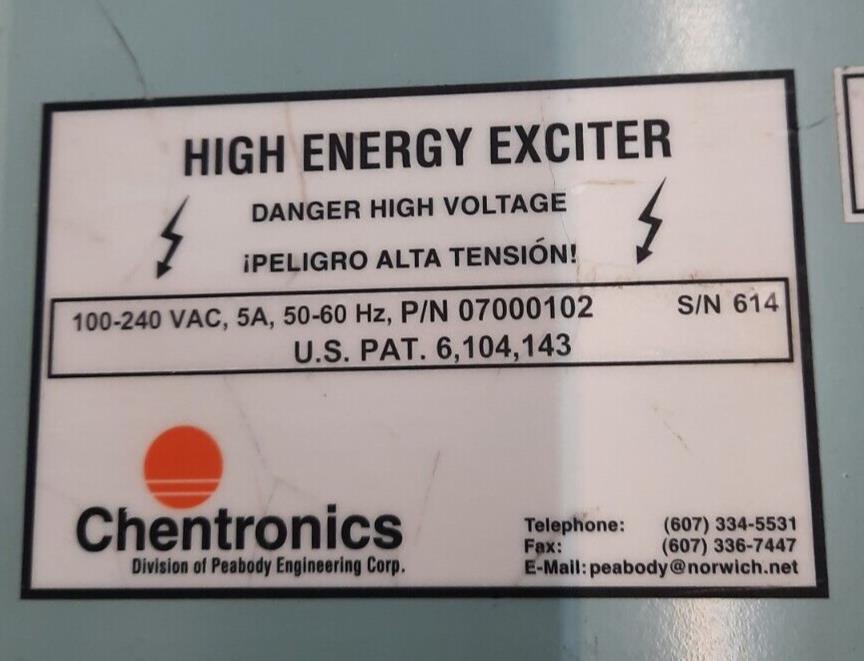 CHENTRONICS 6,104,143 P/N 07000102 100-240VAC HIGH ENERGY EXCITER