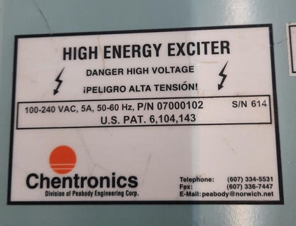 CHENTRONICS 6,104,143 P/N 07000102 100-240VAC HIGH ENERGY EXCITER