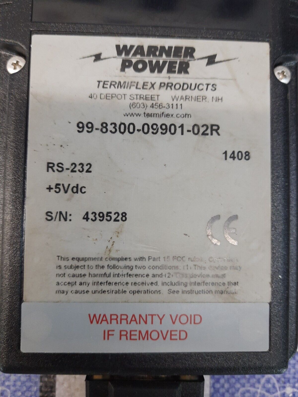 WARNER POWER P99-8300-09901-02R HAND HELD PROGAMMER