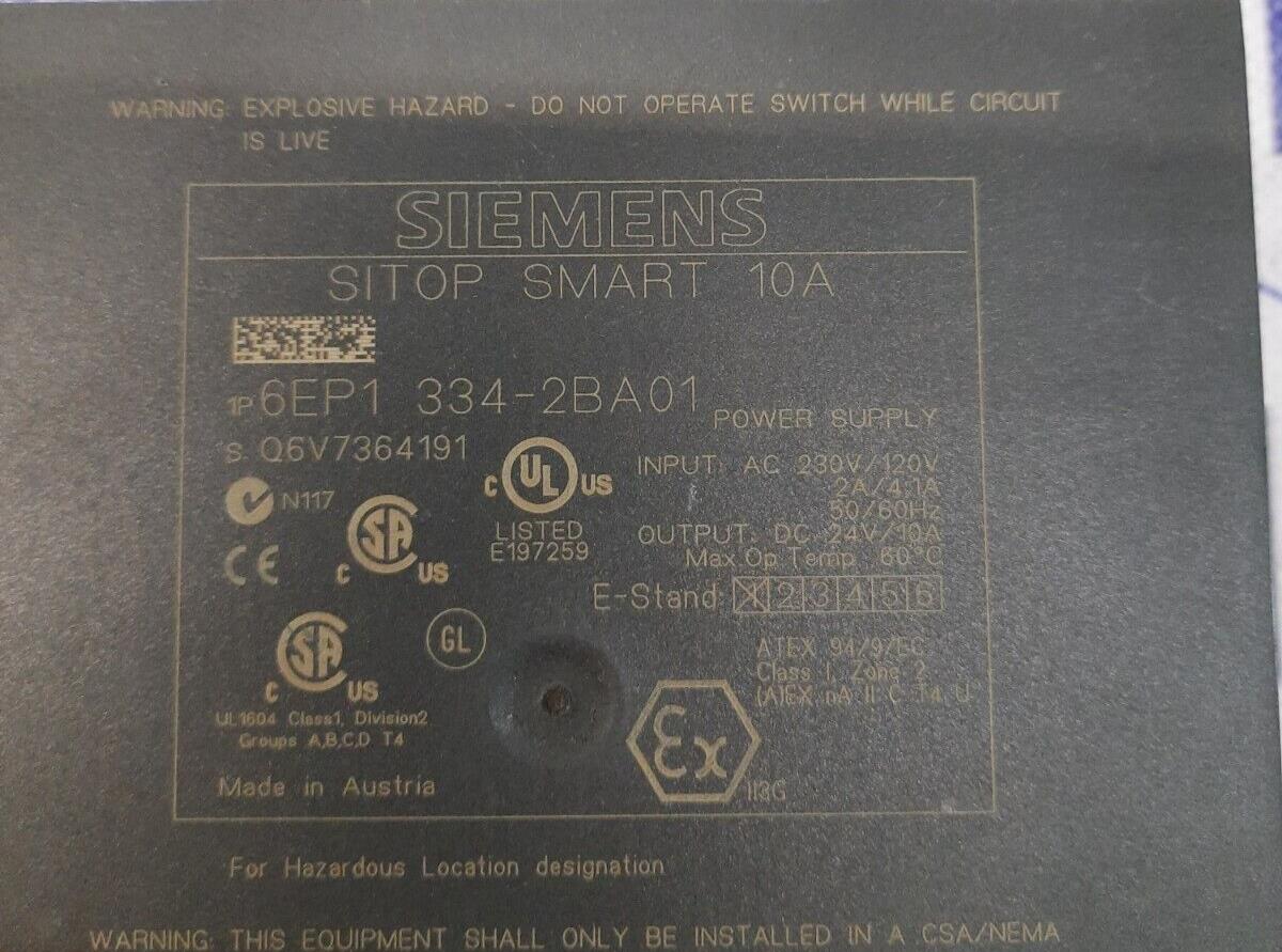 SIEMENS 1P 6EP1 334-2BA01 SITOP SMART 10A