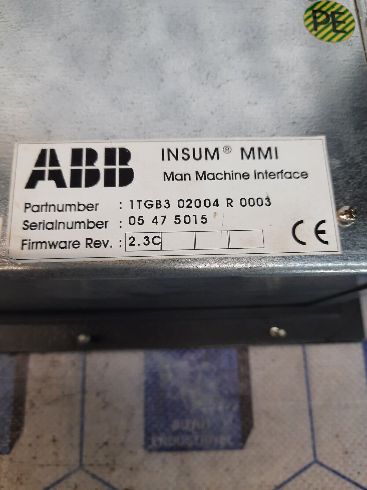 ABB INSUM MMI 1TGB3 02004 R 003 Man Machine Interface