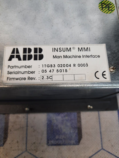 ABB INSUM MMI 1TGB3 02004 R 003 Man Machine Interface