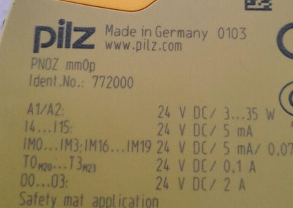 Pilz PNOZ mm0p 772000 safety relay