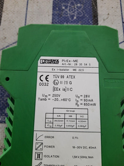 PHOENIX CONTACT PI/Ex-ME ART.NR:2835545 SIGNAL ISOLATOR REPEATER POWER SUPPLY