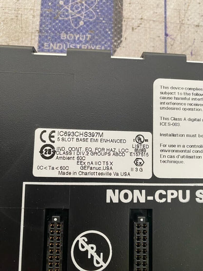 GE FANUC IC693CHS397M BASE 5 SLOT