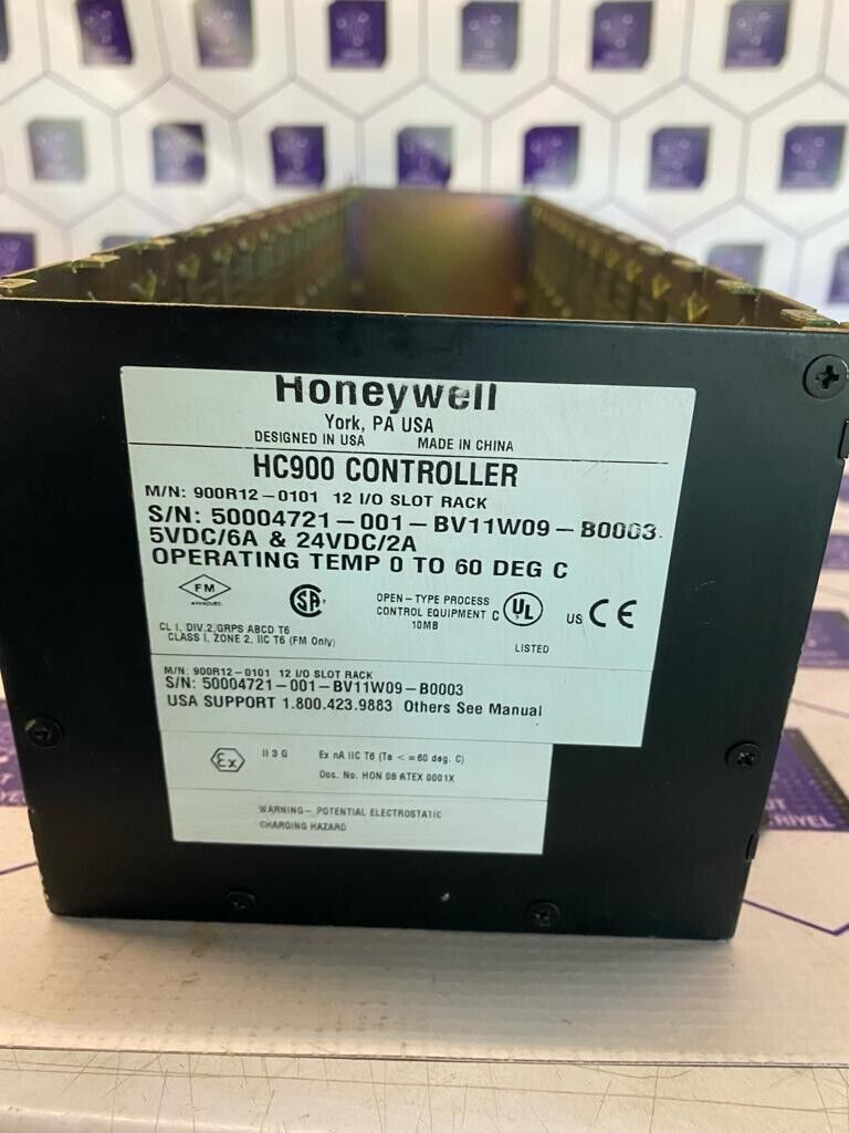 HONEYWELL 900R12-0101 HC900 CONTROLLER 12 I/O SLOT RACK