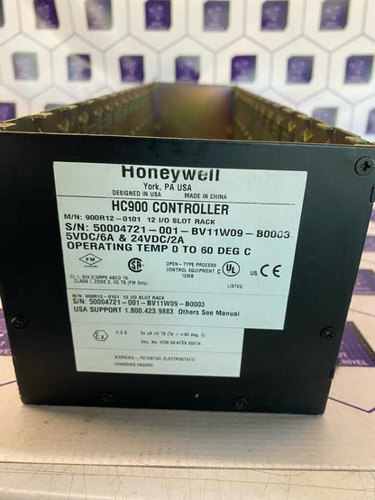 HONEYWELL 900R12-0101 HC900 CONTROLLER 12 I/O SLOT RACK