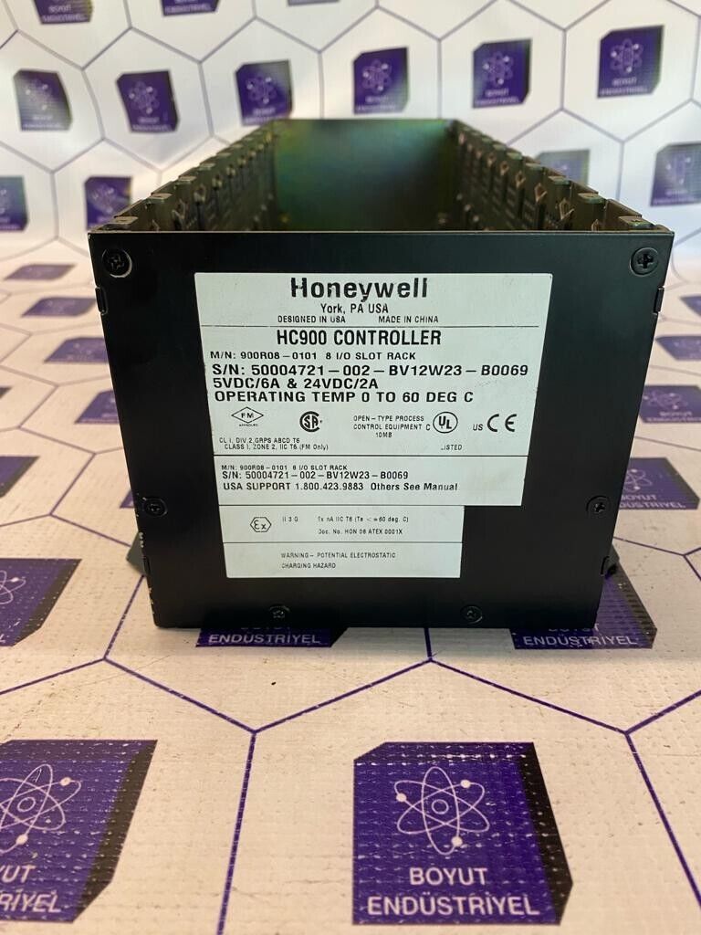 HONEYWELL 900R08-0101 HC900 CONTROLLER 8 I/O SLOT RACK