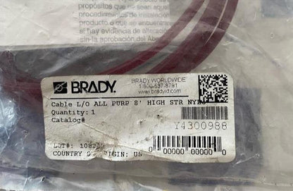 BRADY Y4300988 Cable L/O All PURP 8' High STR Nylon