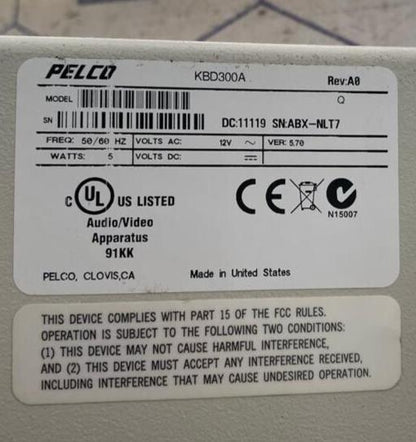 PELCO KBD300A Rev.A.0 Joystick Keyboard Controller