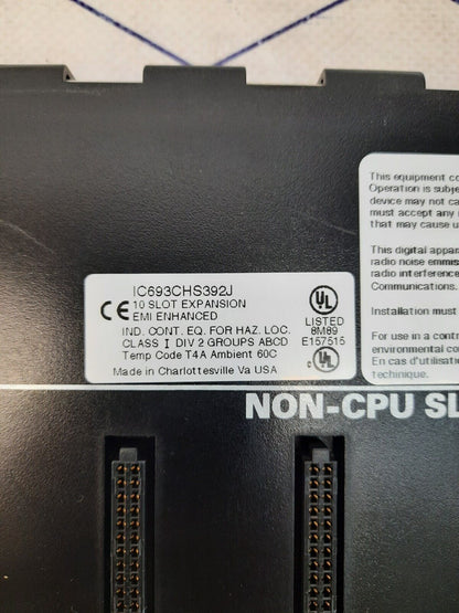 GE FANUC IC693CHS392J 10 SLOT BASE EMI ENHANCED