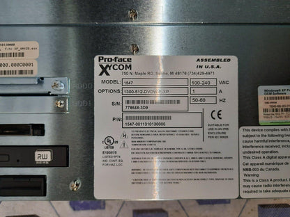 XYCOM PRO-FACE MODEL:1547 (1547-0011310130000)