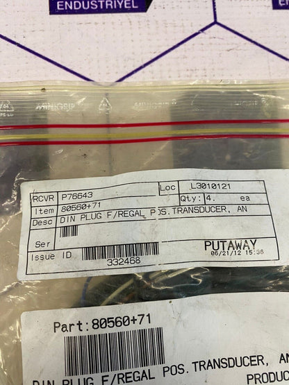 NOV 80560+71 Din Plug For Regal Pos. Transducer Angle