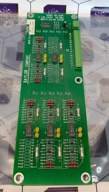 Baylor Company 56195 REV.A (56194) BRAKE WATER ALARM CARD