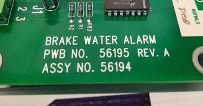 Baylor Company 56195 REV.A (56194) BRAKE WATER ALARM CARD
