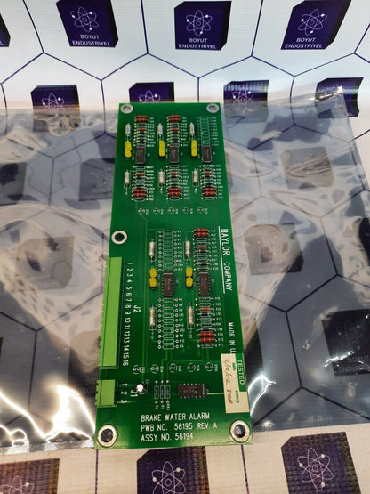 Baylor Company 56195 REV.A (56194) BRAKE WATER ALARM CARD