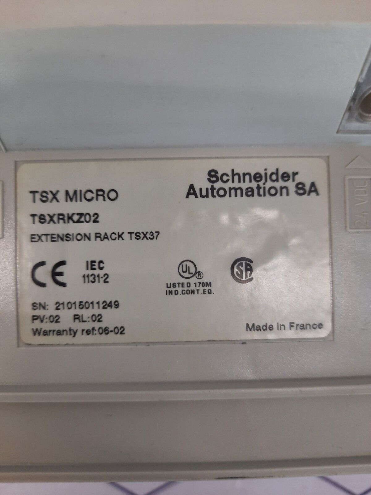 Schneider Electric TSX Micro TSXRKZ02 RACK