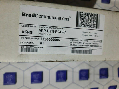 Molex Brad Communications 1120000005 Interface Card APP-ETH-PCU-C PCU2000ETH
