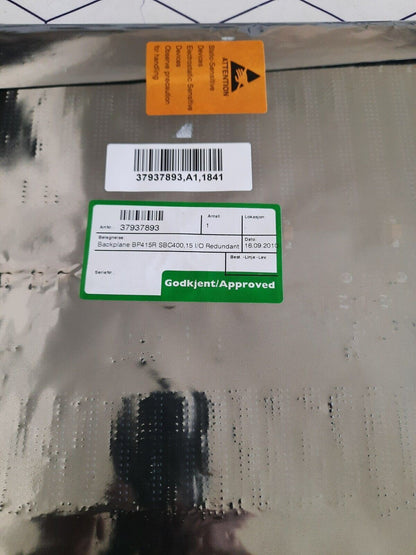 SIMRAD KONGSBERG NORGE BACKPLANE BP415R SBC400 37937893 A 15 I/O REDUNDANT