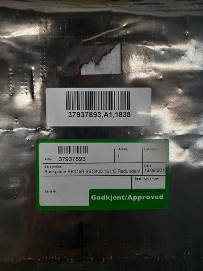 SIMRAD KONGSBERG NORGE BACKPLANE BP415R SBC400 37937893 A 15 I/O REDUNDANT