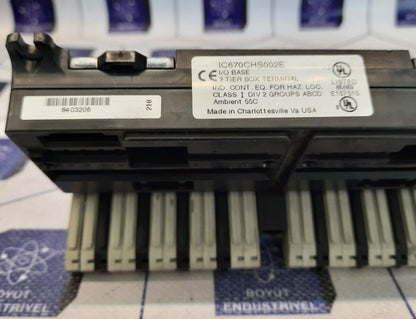 GE FANUC IC670CHS002E I/O BASE 2 TIER BOX TERMINAL