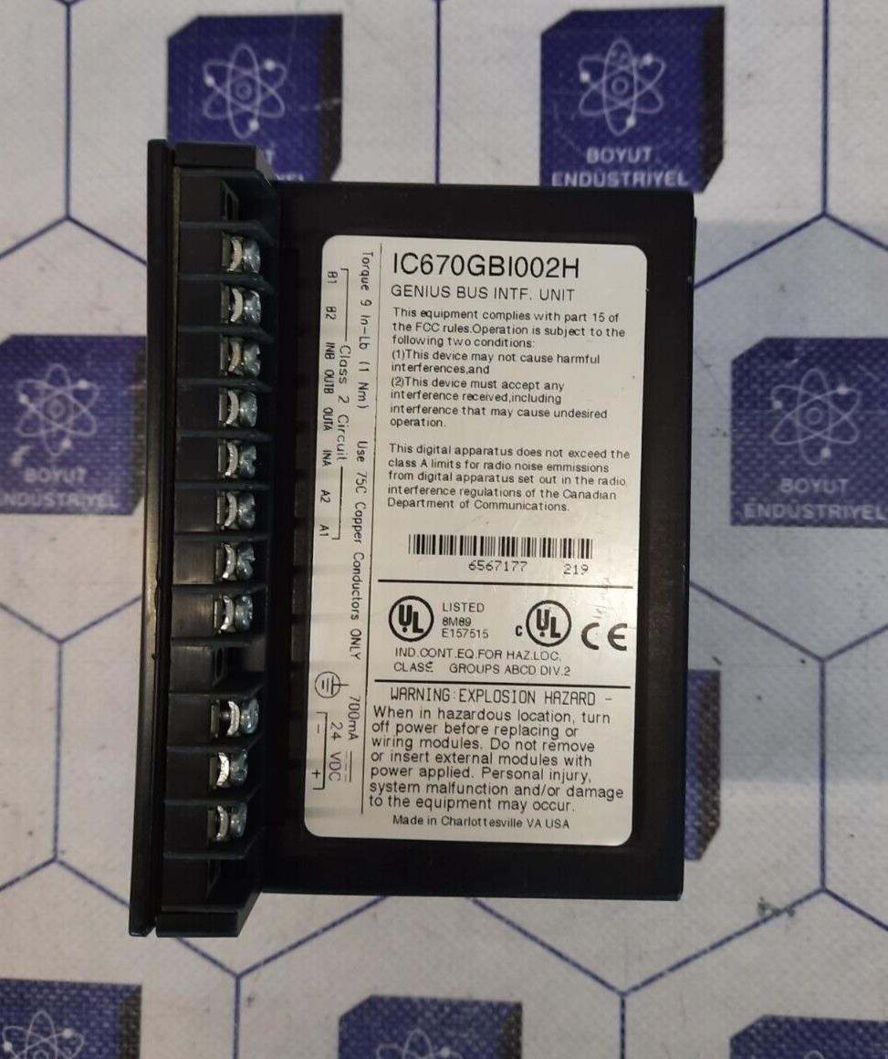 GE FANUC IC670GBI002H FIELD CONTROL BUS INTERFACE UNIT