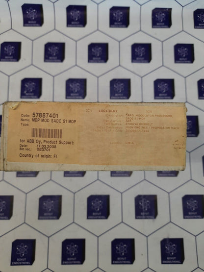 ABB SADC51MDP PROCESSOR CARD 57887401B abb sadcmdp processor card