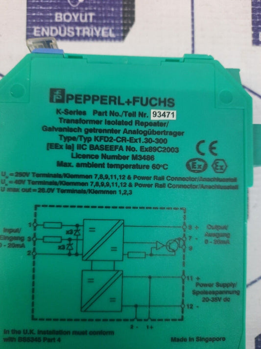 PEPPERL+FUCHS K-SYSTEM KFD2-CR-Ex1.30-300 PART NO:93471