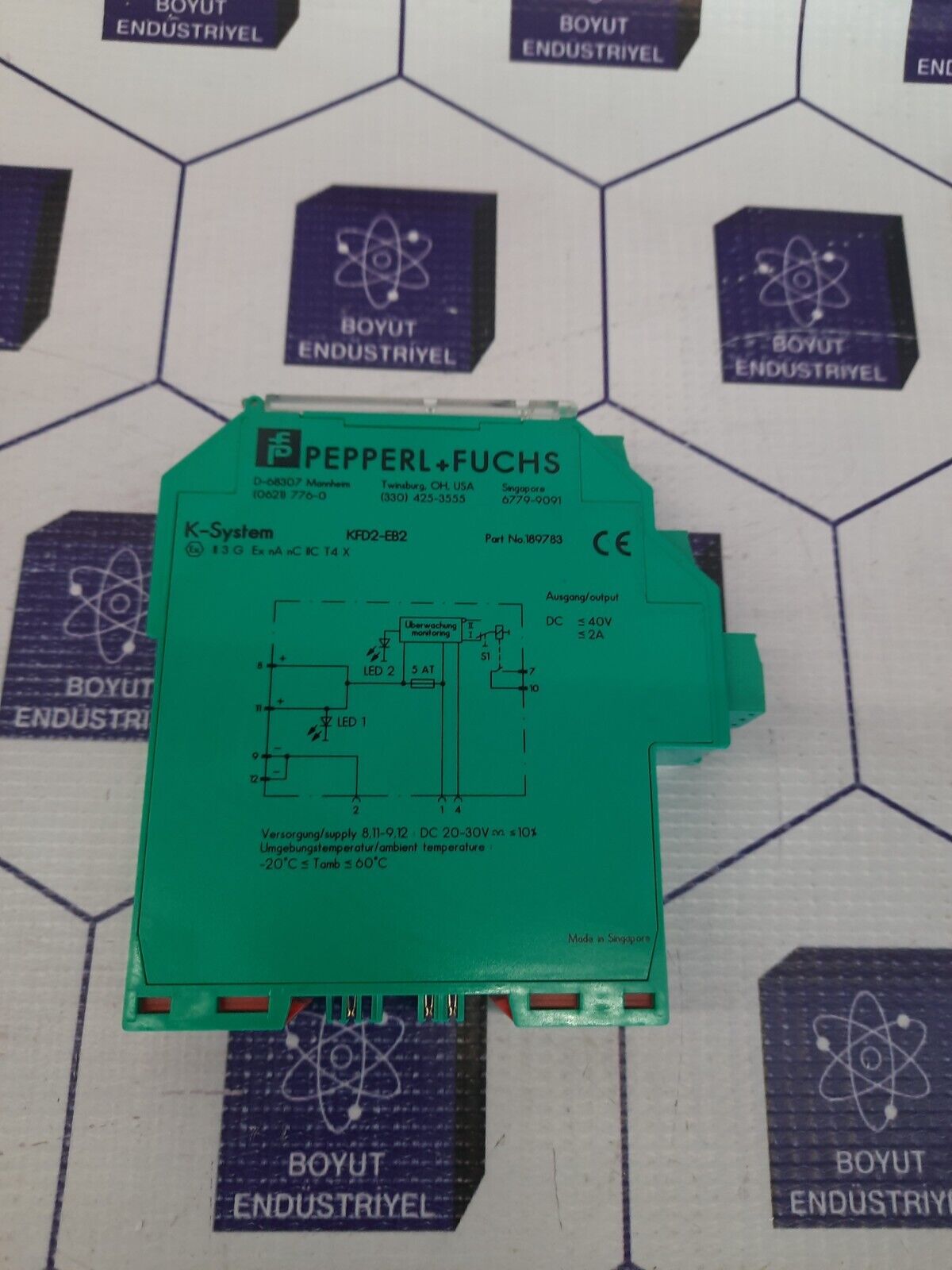 PEPPERL +FUCHS K-SYSTEM KFD2-EB2 PART NO 189783