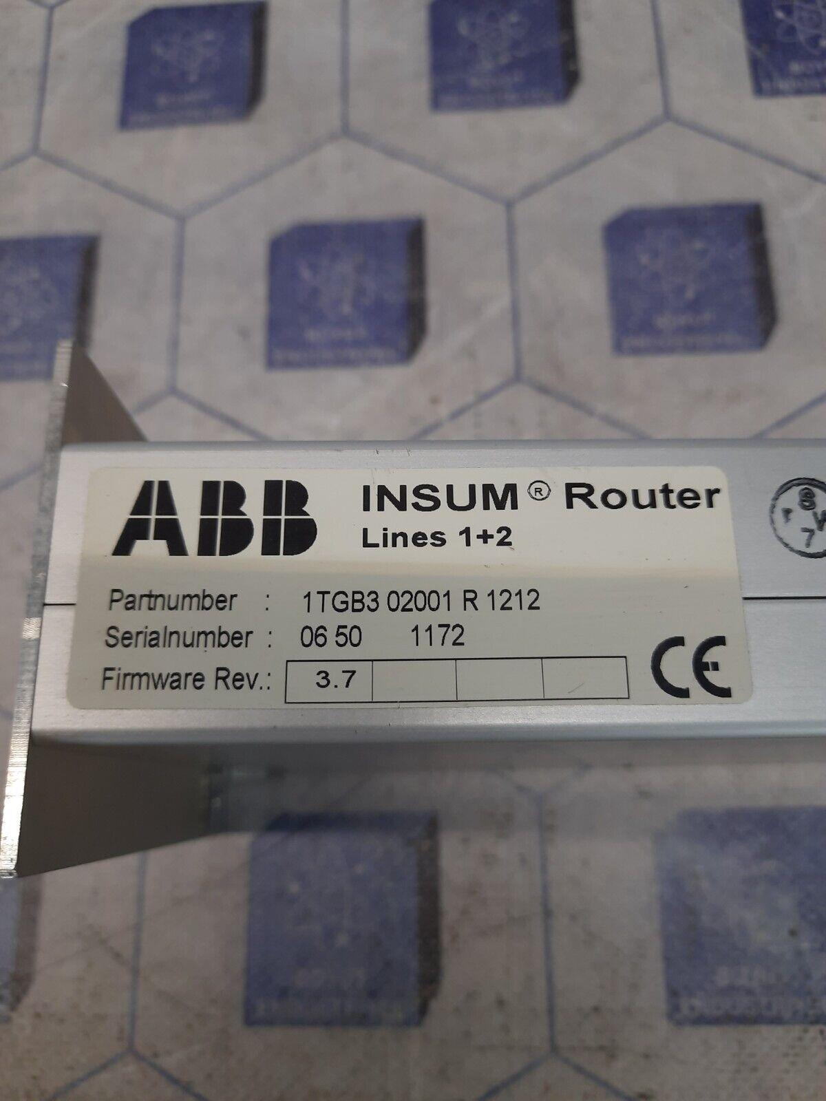 ABB INSUM ROUTER Lines 1+2 1TGB3 02001 R 1212