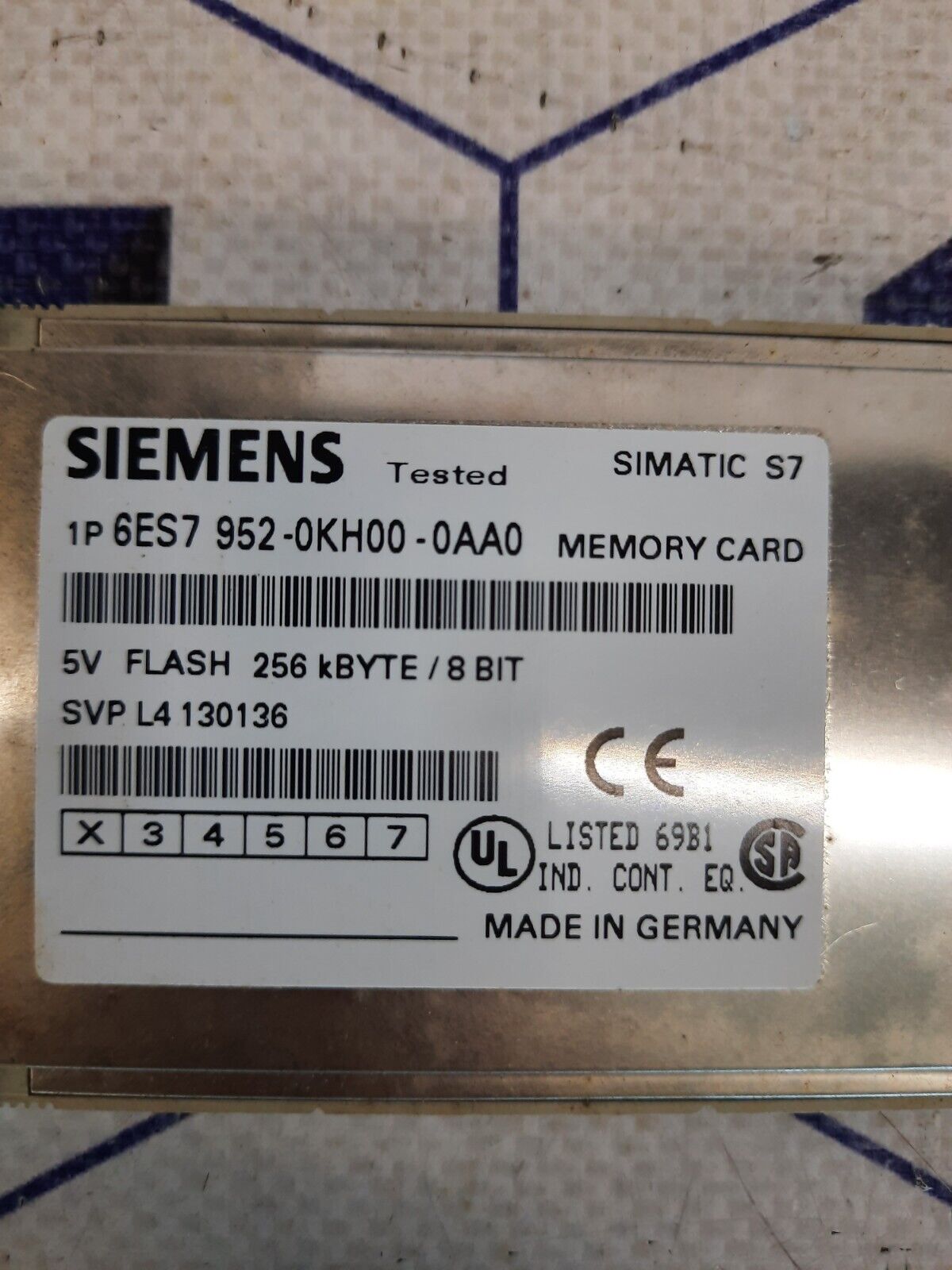 SIEMENS 1P 6ES7 952-0KK00-0AA0 MEMORY CARD