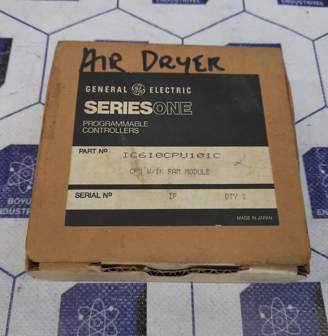 GE FANUC IC610CPU101C PROGRAMMABLE CONTROLLER CPU W/1K RAM MODULE