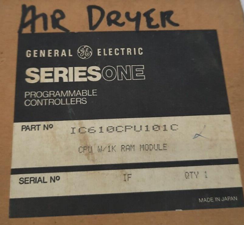 GE FANUC IC610CPU101C PROGRAMMABLE CONTROLLER CPU W/1K RAM MODULE