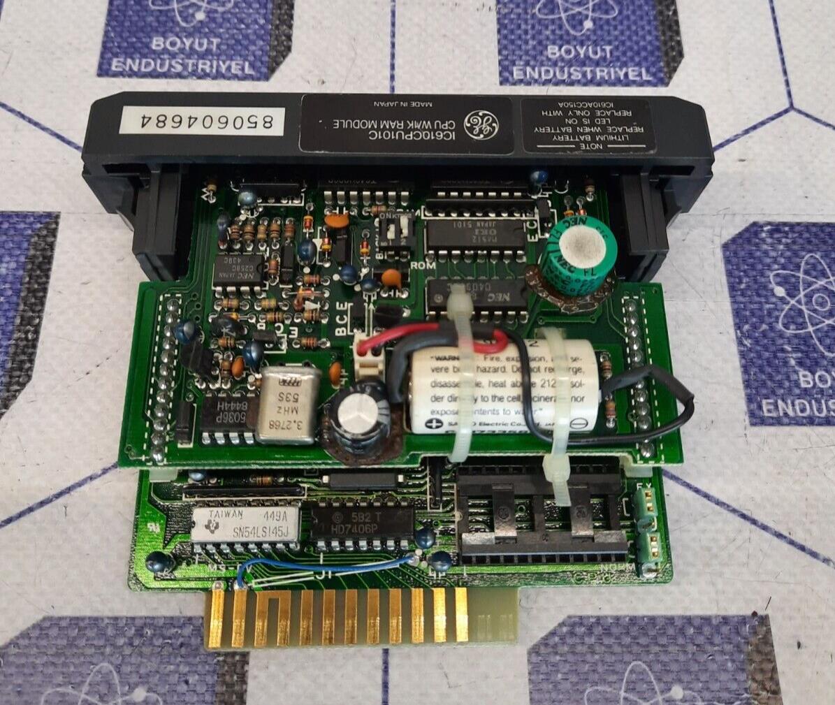 GE FANUC IC610CPU101C PROGRAMMABLE CONTROLLER CPU W/1K RAM MODULE