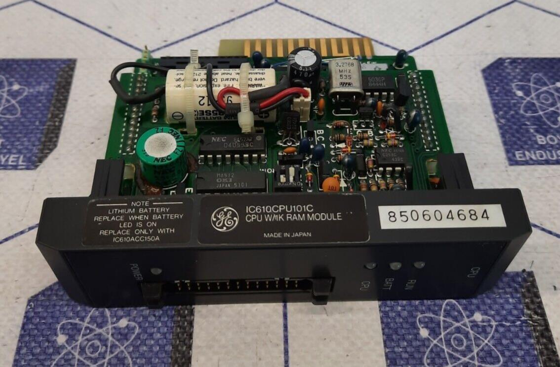 GE FANUC IC610CPU101C PROGRAMMABLE CONTROLLER CPU W/1K RAM MODULE
