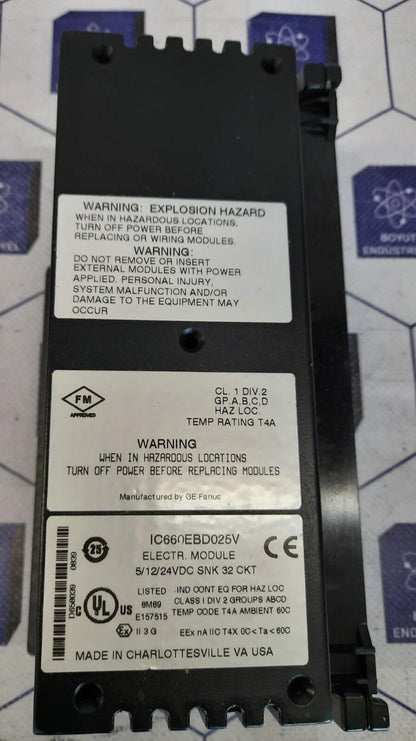 GE FANUC IC660BBD025V GENIUS 32PT SINK 5/12/24VDC BLOCK