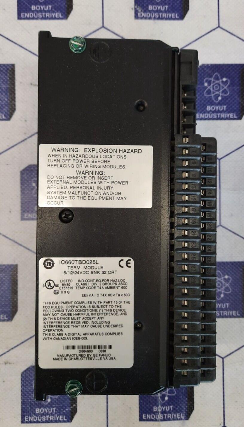 GE FANUC IC660BBD025V GENIUS 32PT SINK 5/12/24VDC BLOCK