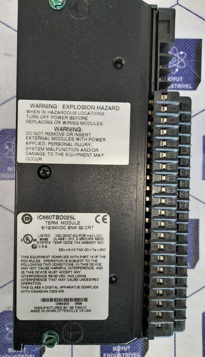 GE FANUC IC660BBD025V GENIUS 32PT SINK 5/12/24VDC BLOCK