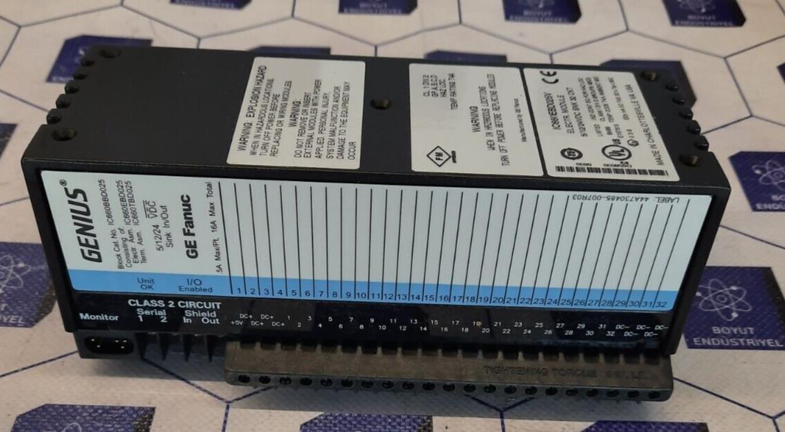 GE FANUC IC660BBD025V GENIUS 32PT SINK 5/12/24VDC BLOCK