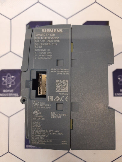 SIEMENS SIMATIC S7-1200 1P 6ES7 214-1AG40-0XBO