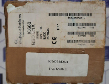 GE FANUC IC660BBD021X / IC660BBD021T GENIUS 16PT SINK 24/48VDCBLOCK
